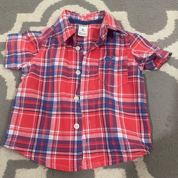 Lot of Infant Boys Plaid Button Up Shirts Size 6 months - Picture 3 of 9